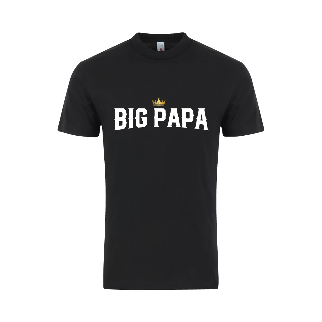 Big Papa Printed Black T-shirt